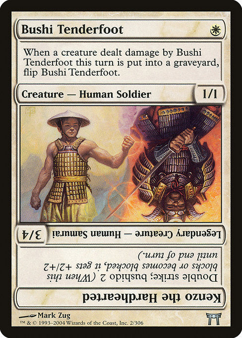 Bushi Tenderfoot // Kenzo the Hardhearted (2) [Champions of Kamigawa]