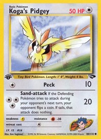 Koga's Pidgey (80) (080/132) [Gym Challenge (Unlimited)]