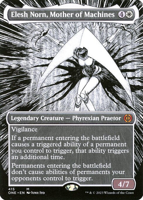 Elesh Norn, Mother of Machines (415) [Phyrexia: All Will Be One] [Borderless]
