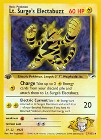 Lt. Surge's Electabuzz (27) (027/132) [Gym Heroes (Unlimited)]