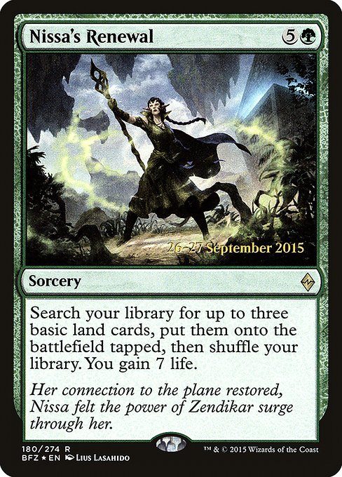 Nissa's Renewal (180s) [Battle for Zendikar Promos]