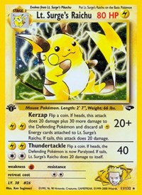 Lt. Surge's Raichu (011/132) [Gym Challenge (Unlimited)]