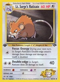 Lt. Surge's Raticate (053/132) [Gym Challenge (Unlimited)]