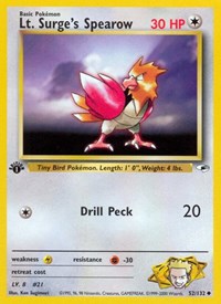 Lt. Surge's Spearow (52) (052/132) [Gym Heroes (Unlimited)]