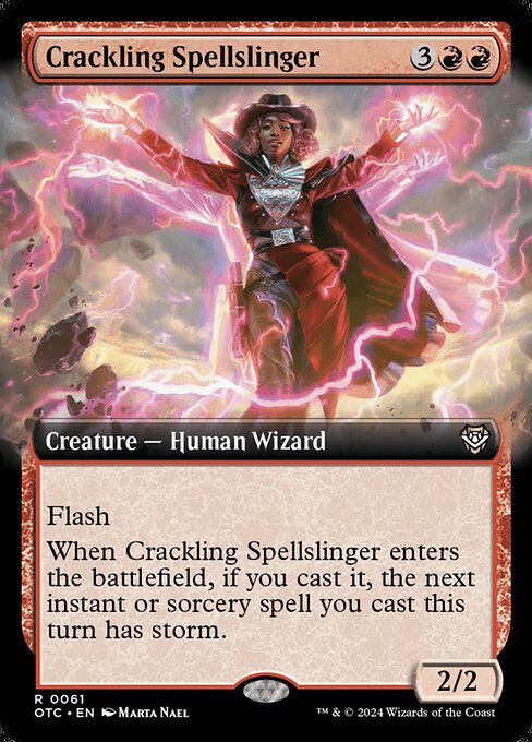 Crackling Spellslinger (61) [Outlaws of Thunder Junction Commander]