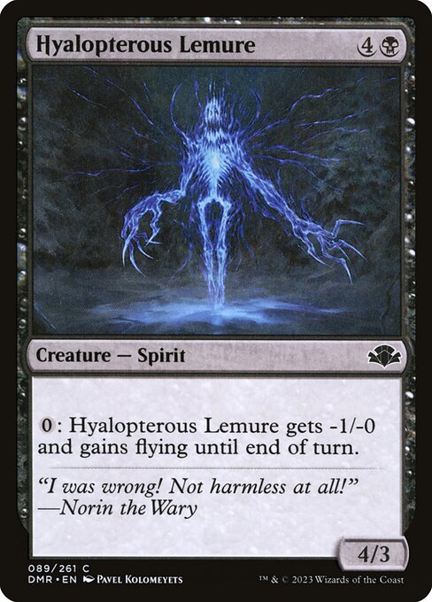 Hyalopterous Lemure (89) [Dominaria Remastered]