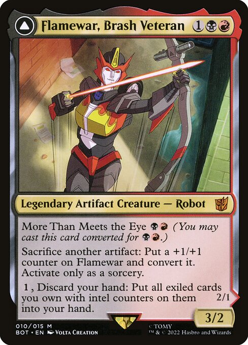 Flamewar, Brash Veteran // Flamewar, Streetwise Operative (10) [Transformers]