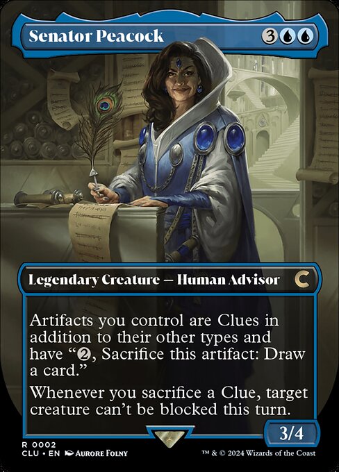 Senator Peacock (2) [Ravnica: Clue Edition] [Borderless]