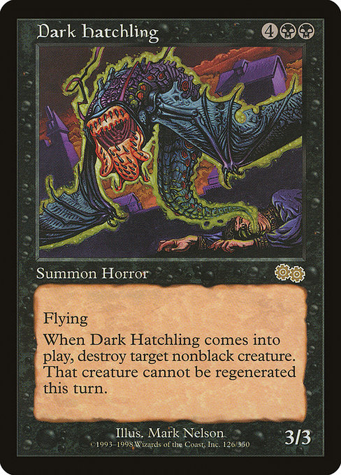 Dark Hatchling (126) [Urza's Saga]
