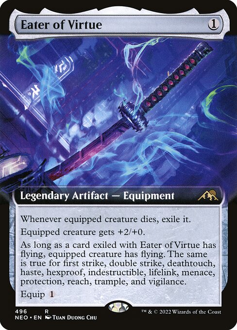 Eater of Virtue (496) [Kamigawa: Neon Dynasty] [Extended Art]