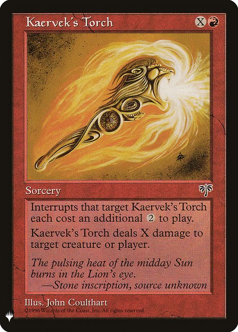 Kaervek's Torch (MIR-185) [The List]