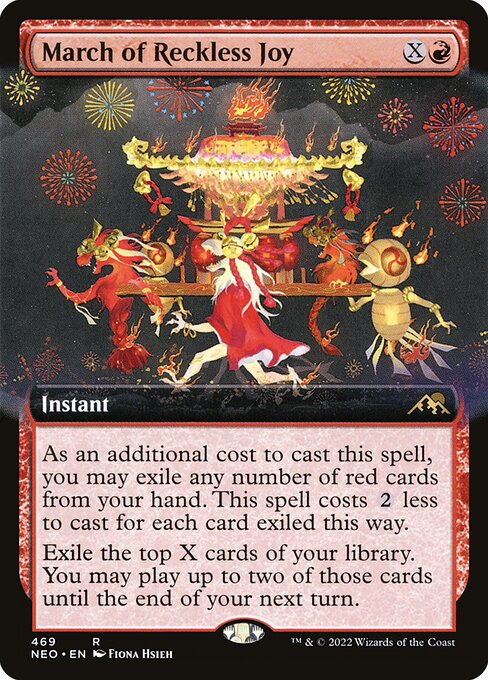 March of Reckless Joy (469) [Kamigawa: Neon Dynasty] [Extended Art]