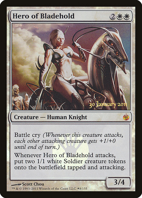 Hero of Bladehold (8★) [Mirrodin Besieged Promos]