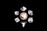 Marble with Gold Numbers Mini Dice Set image 0