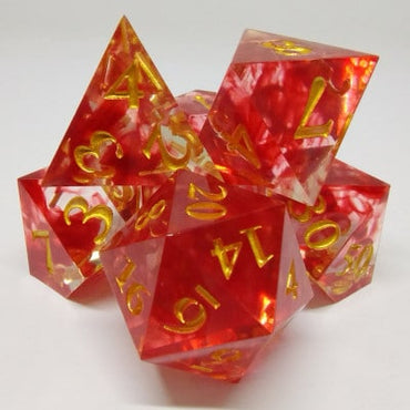 Blood Sharp Edged 7 Piece Dice Set image 0
