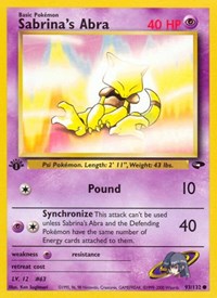 Sabrina's Abra (93) (093/132) [Gym Challenge (Unlimited)]