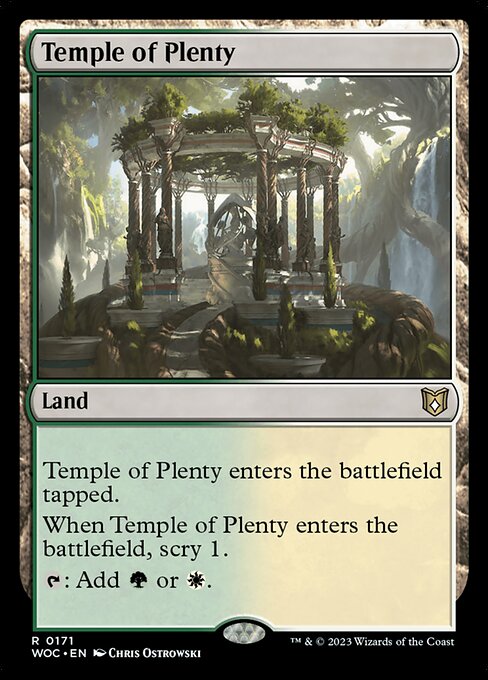 Temple of Plenty (171) [Wilds of Eldraine Commander]