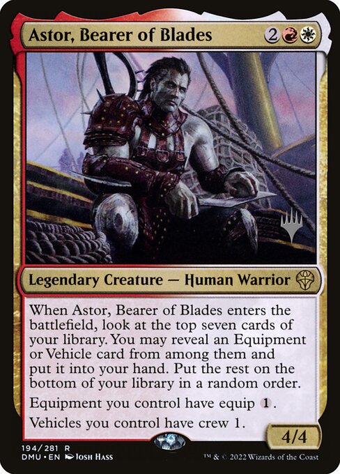 Astor, Bearer of Blades (194p) [Dominaria United Promos]