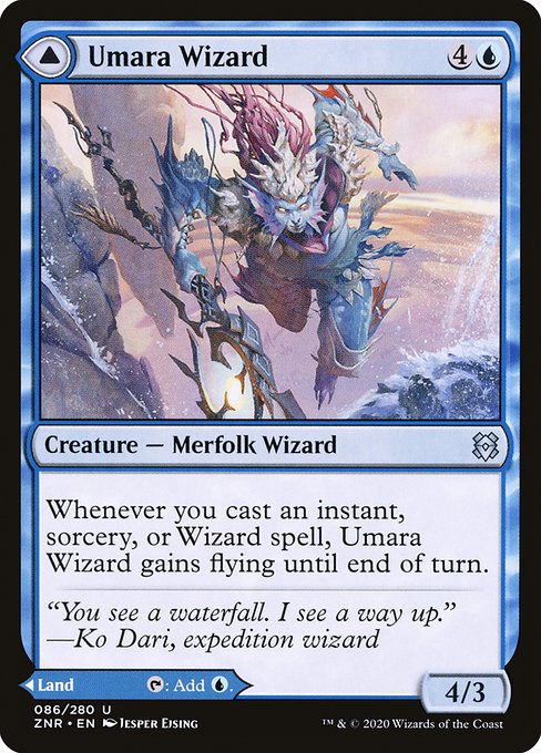 Umara Wizard // Umara Skyfalls (86) [Zendikar Rising]