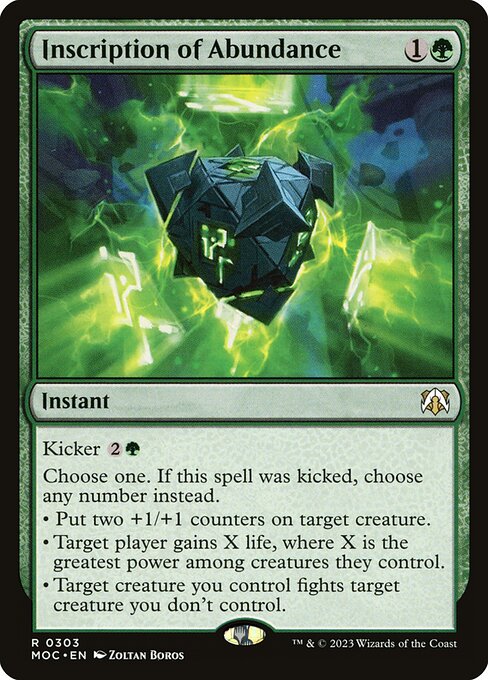 Inscription of Abundance (303) [March of the Machine Commander]