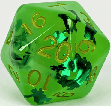 Roll 4 Initiative Leprechaun with Symbol XL D20 30mm image 0