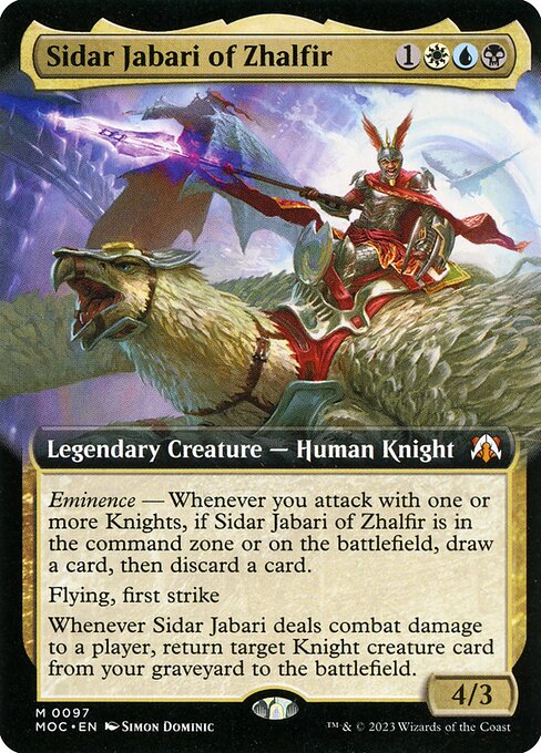 Sidar Jabari of Zhalfir (97) [March of the Machine Commander] [Extended Art]