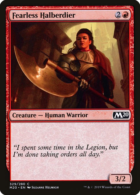 Fearless Halberdier (329) [Core Set 2020]