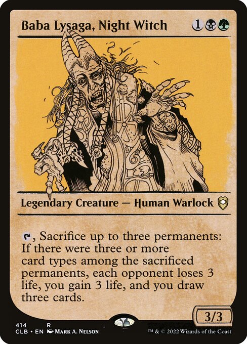 Baba Lysaga, Night Witch (414) [Commander Legends: Battle for Baldur's Gate] [Showcase]