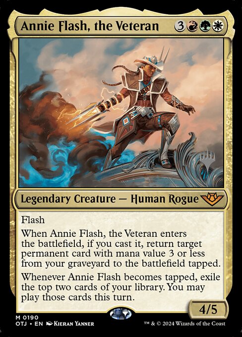 Annie Flash, the Veteran (190p) [Outlaws of Thunder Junction Promos]