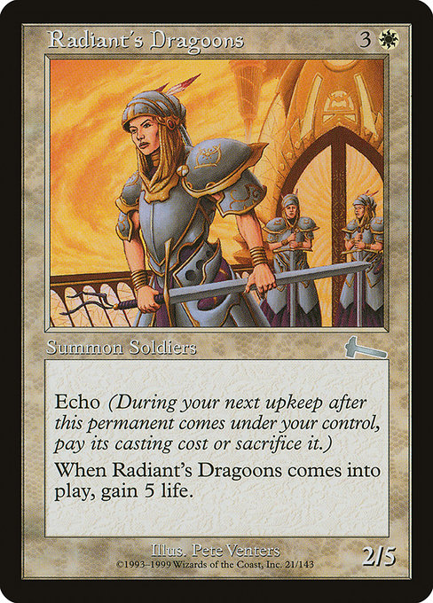 Radiant's Dragoons (21) [Urza's Legacy]