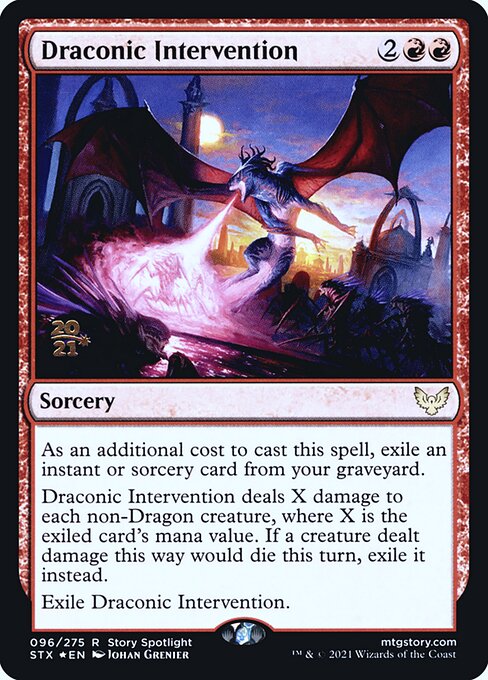Draconic Intervention (96s) [Strixhaven: School of Mages Promos]