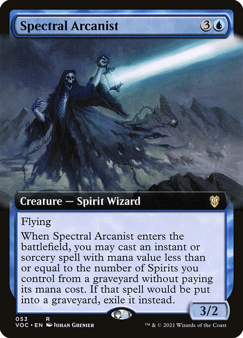 Spectral Arcanist (53) [Crimson Vow Commander] [Extended Art]