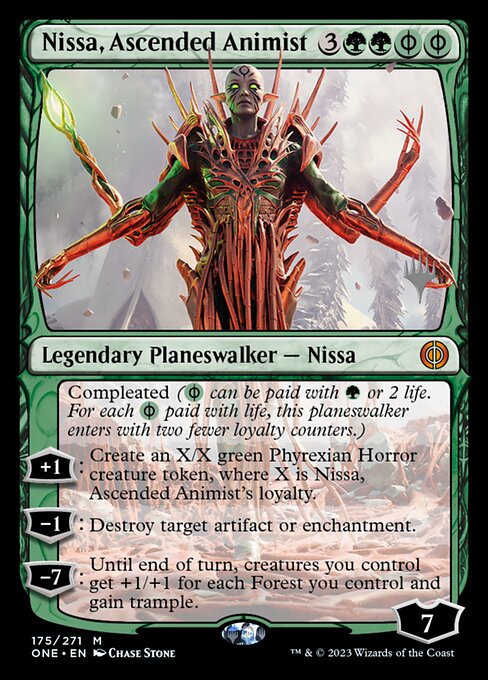 Nissa, Ascended Animist (175p) [Phyrexia: All Will Be One Promos]