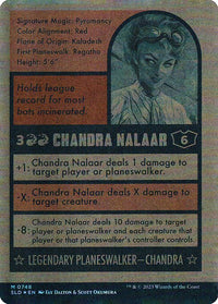 Chandra Nalaar // Chandra Nalaar (748) [Secret Lair Drop] [Full Art, Borderless] Reverse