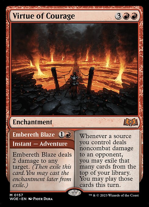 Virtue of Courage // Embereth Blaze (157) [Wilds of Eldraine]