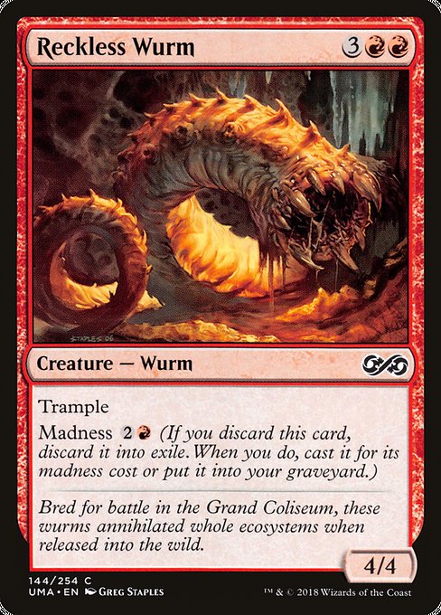 Reckless Wurm (144) [Ultimate Masters]