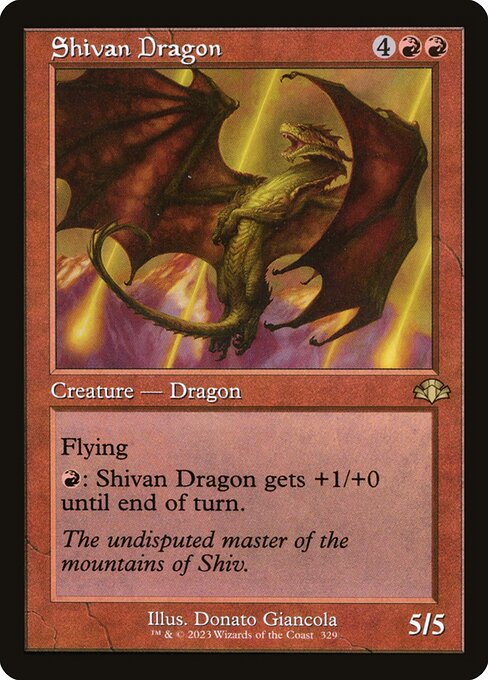 Shivan Dragon (329) [Dominaria Remastered]