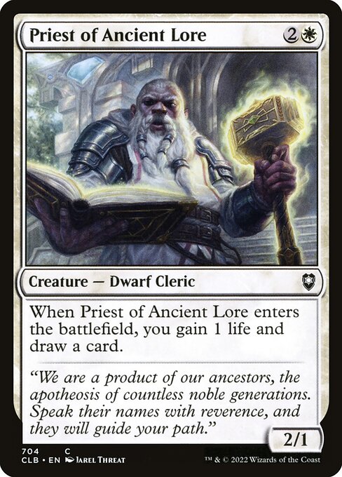 Priest of Ancient Lore (704) [Commander Legends: Battle for Baldur's Gate]