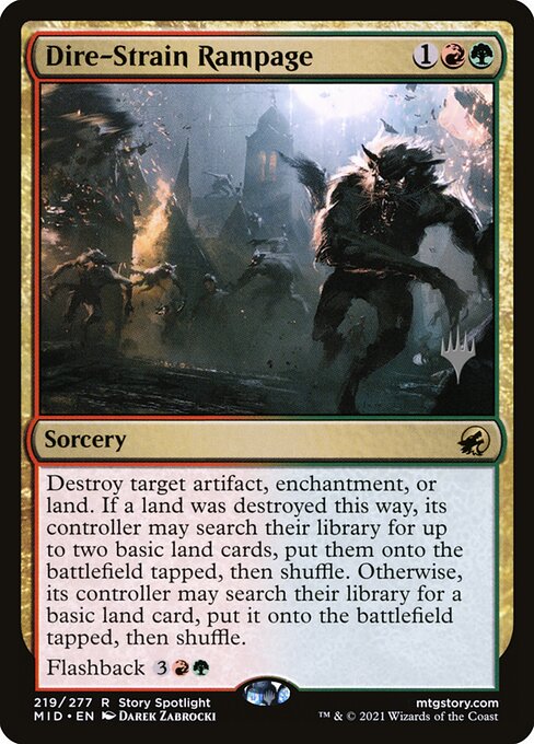 Dire-Strain Rampage (219p) [Innistrad: Midnight Hunt Promos]