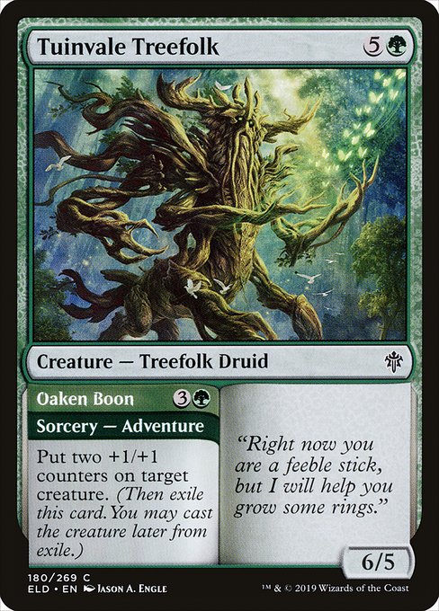Tuinvale Treefolk // Oaken Boon (180) [Throne of Eldraine]