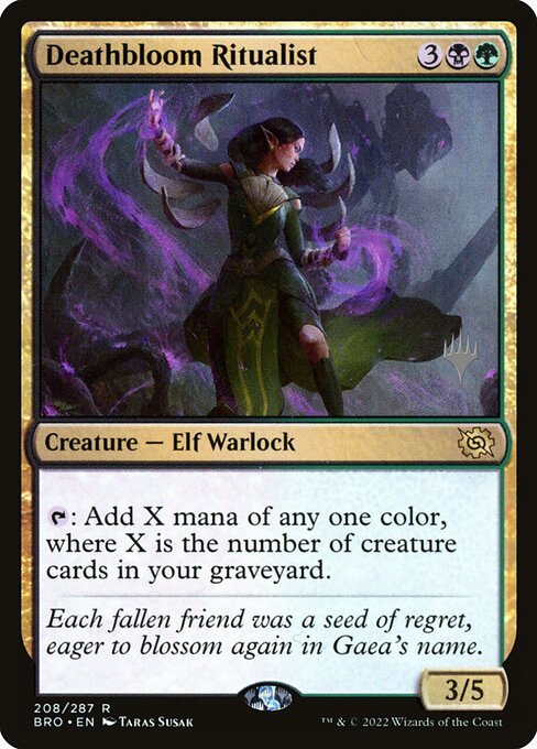 Deathbloom Ritualist (208p) [The Brothers' War Promos]