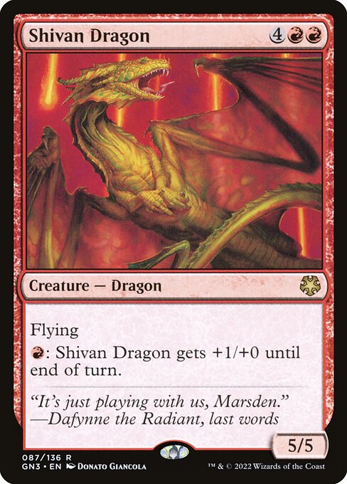 Shivan Dragon (87) [Game Night: Free-for-All]