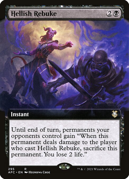 Hellish Rebuke (295) [Forgotten Realms Commander] [Extended Art]