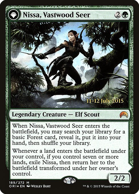 Nissa, Vastwood Seer // Nissa, Sage Animist (189s) [Magic Origins Promos]