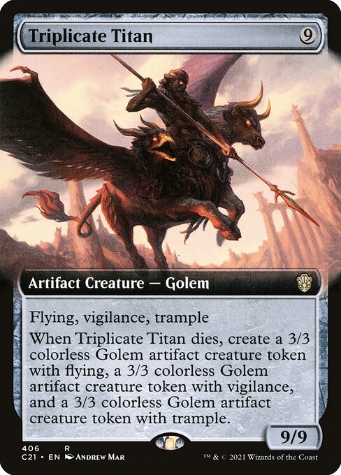 Triplicate Titan (406) [Commander 2021] [Extended Art]