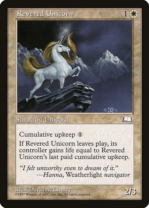 Revered Unicorn (23) [Weatherlight]