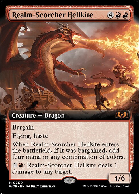 Realm-Scorcher Hellkite (350) [Wilds of Eldraine] [Extended Art]