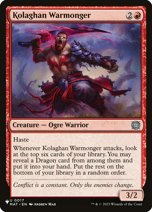 Kolaghan Warmonger (MAT-17) [The List]