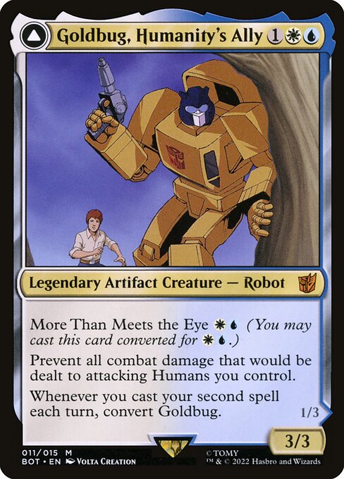 Goldbug, Humanity's Ally // Goldbug, Scrappy Scout (11) [Transformers]