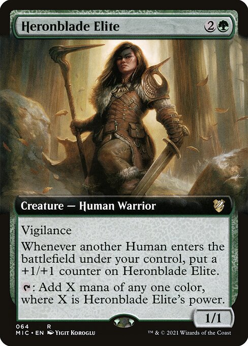 Heronblade Elite (64) [Midnight Hunt Commander] [Extended Art]